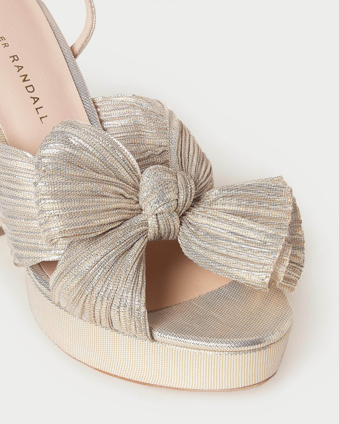 Loeffler Randall Natalia Platinum Platform Bow Heel
