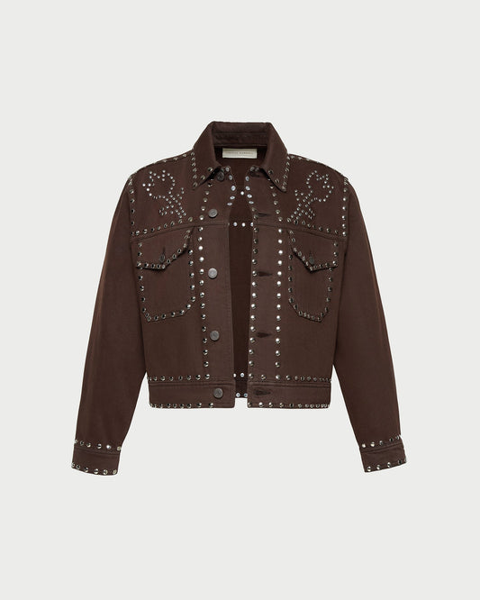 Loeffler Randall Elijah Studded Denim Jacket