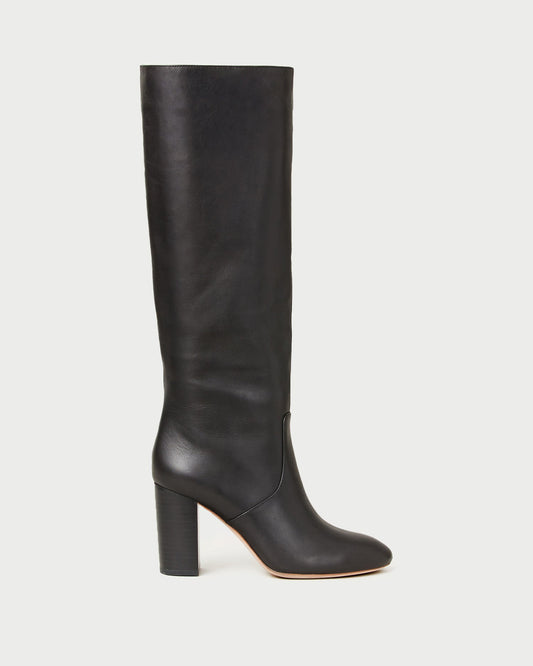 Loeffler Randall Goldy Black Leather Tall Boot