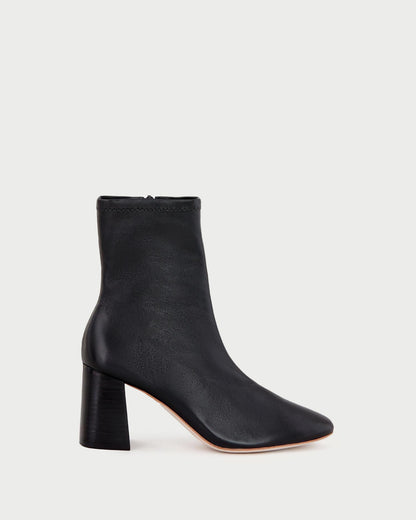 Loeffler Randall Elise Black Leather Stretch Bootie