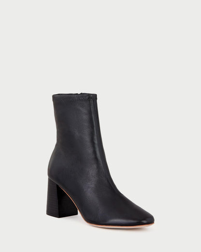 Loeffler Randall Elise Black Leather Stretch Bootie