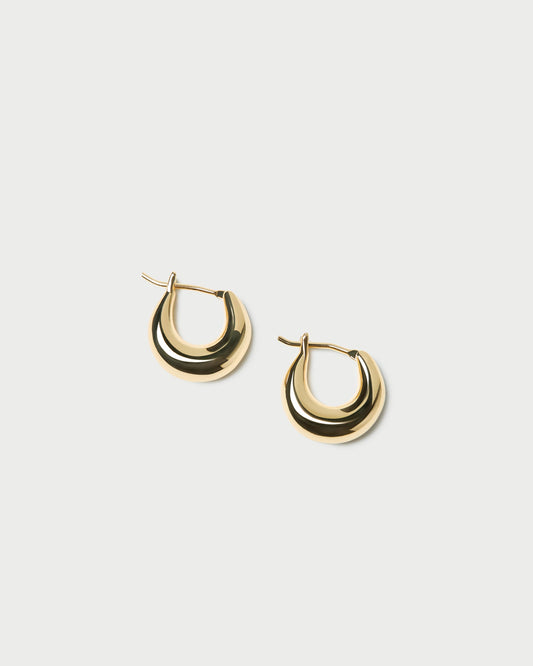 Loeffler Randall Adeline Gold Mini Dome Hoop Earring