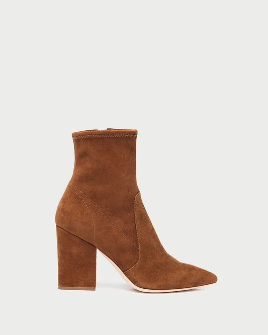 Loeffler Randall Isla Cacao Suede Ankle Bootie
