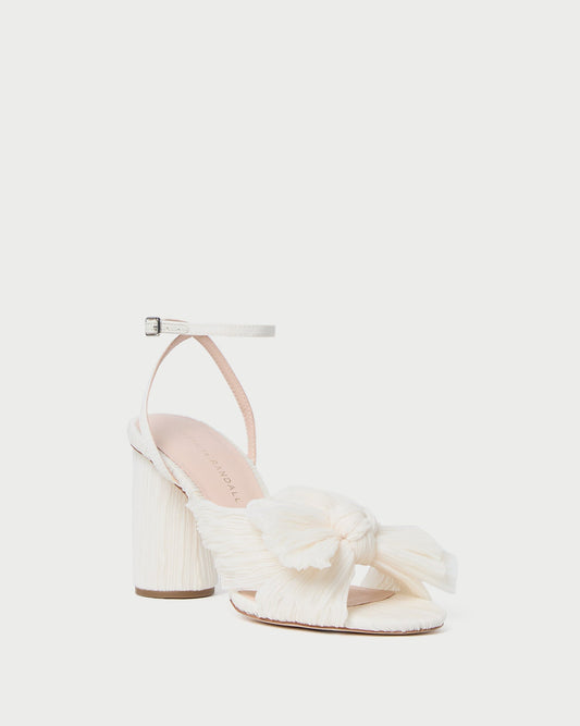 Loeffler Randall Camellia Pearl Pleated Bow Heel