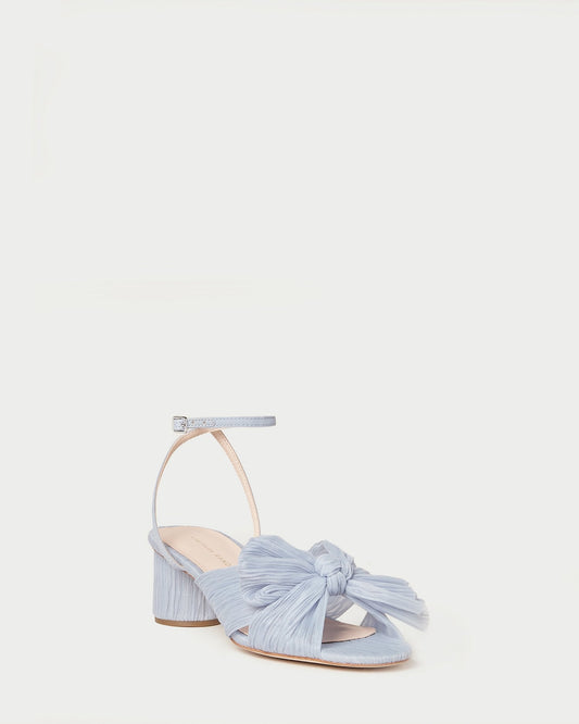 Loeffler Randall Dahlia Blue Pleated Bow Heel