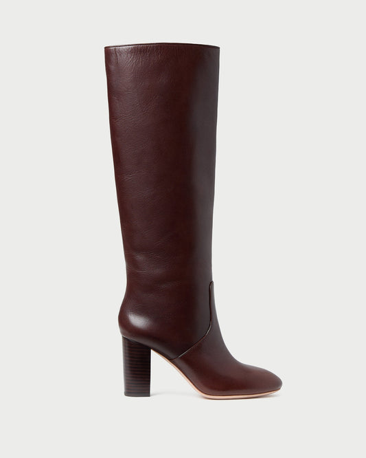 Loeffler Randall Goldy Espresso Leather Tall Boot