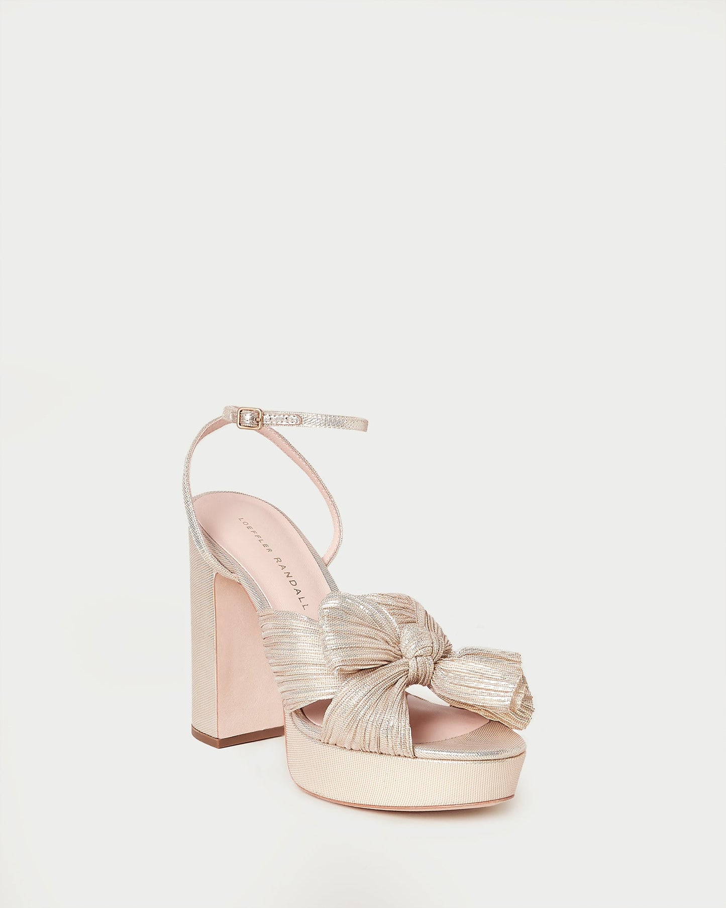 Loeffler Randall Natalia Platinum Platform Bow Heel