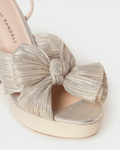 Loeffler Randall Natalia Platinum Platform Bow Heel
