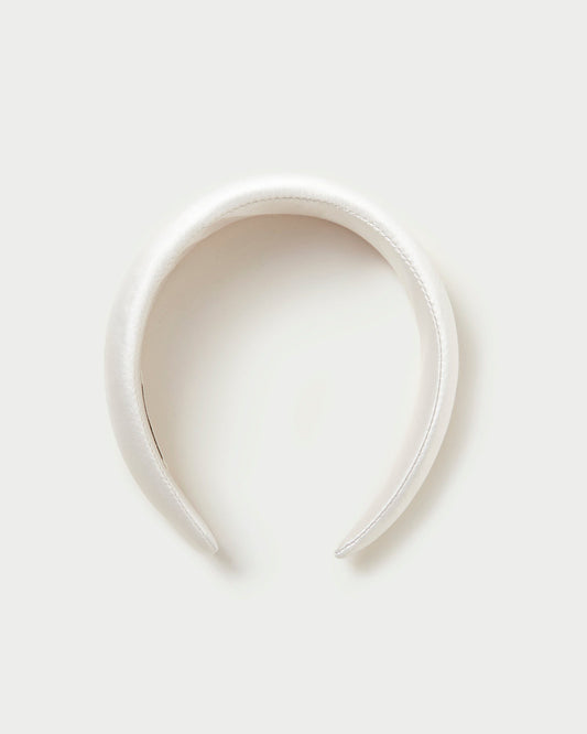 Loeffler Randall Bellamy Cream Satin Headband