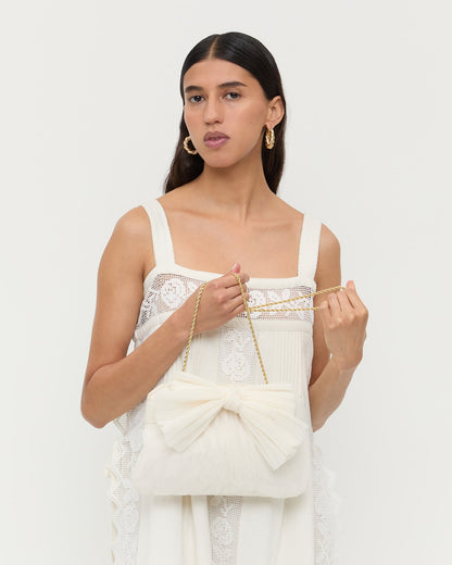 Loeffler Randall Rayne Pearl Bow Clutch