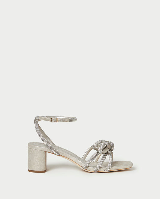 Loeffler Randall Mikel Cappuccino Bow Mid-Heel Sandal