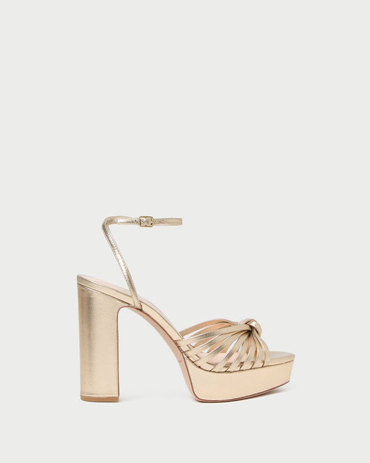 Loeffler Randall Rivka Champagne Knot Platform Sandal