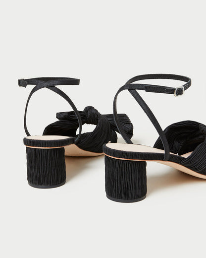 Loeffler Randall Dahlia Black Pleated Bow Heel