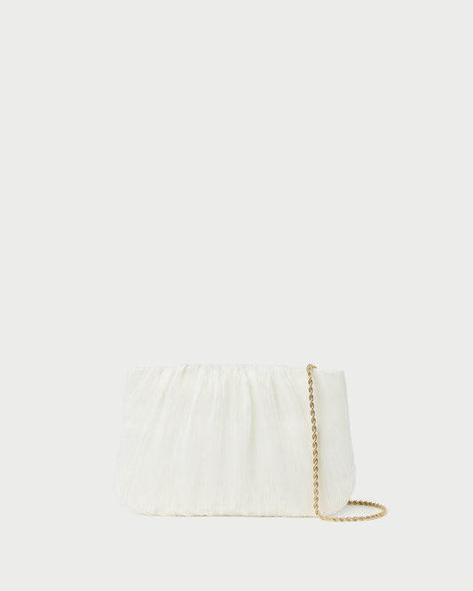 Loeffler Randall Brit Pearl Flat Pleated Clutch
