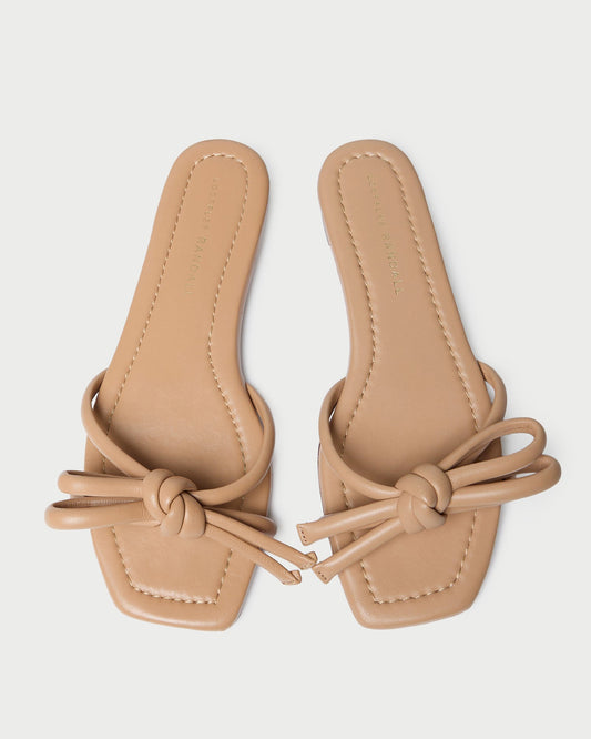 Loeffler Randall Hadley Dune Leather Bow Sandal