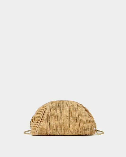 Loeffler Randall Bailey Natural Pleated Dome Clutch