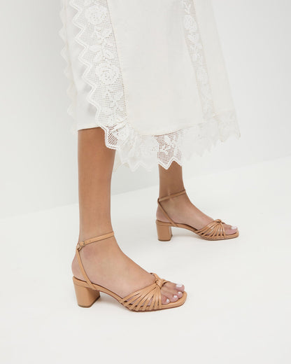 Loeffler Randall Olivia Dune Knot Mid-Heel Sandal