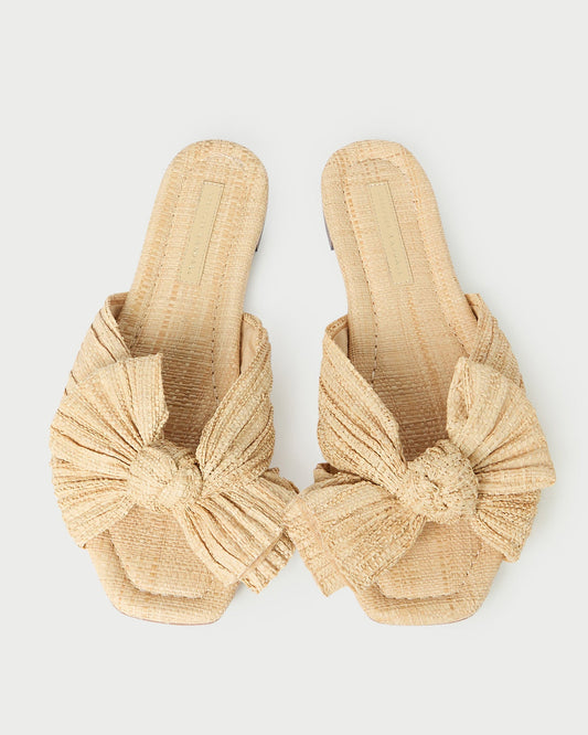 Loeffler Randall Daphne Natural Bow Slide Sandal