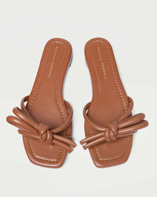 Loeffler Randall Hadley Timber Leather Bow Sandal
