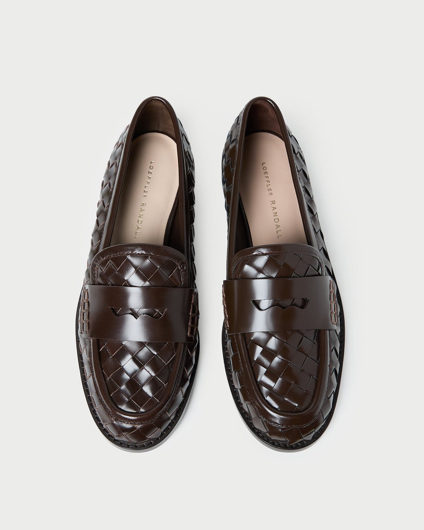 Loeffler Randall Rachel Espresso Woven Leather Loafer