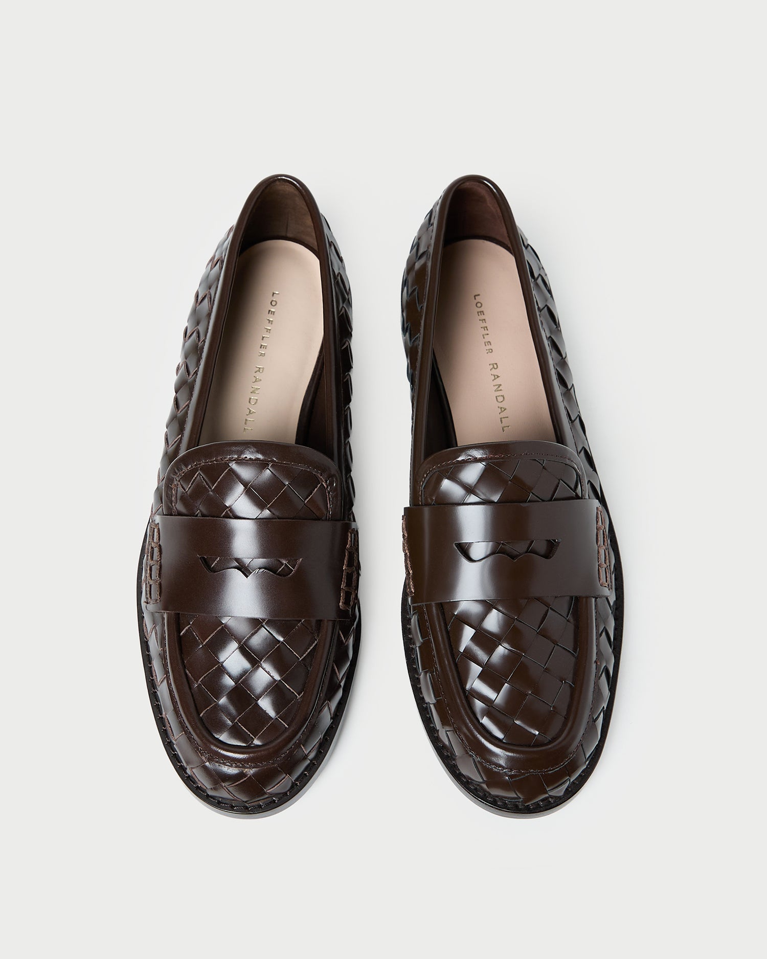Loeffler Randall Rachel Espresso Woven Leather Loafer