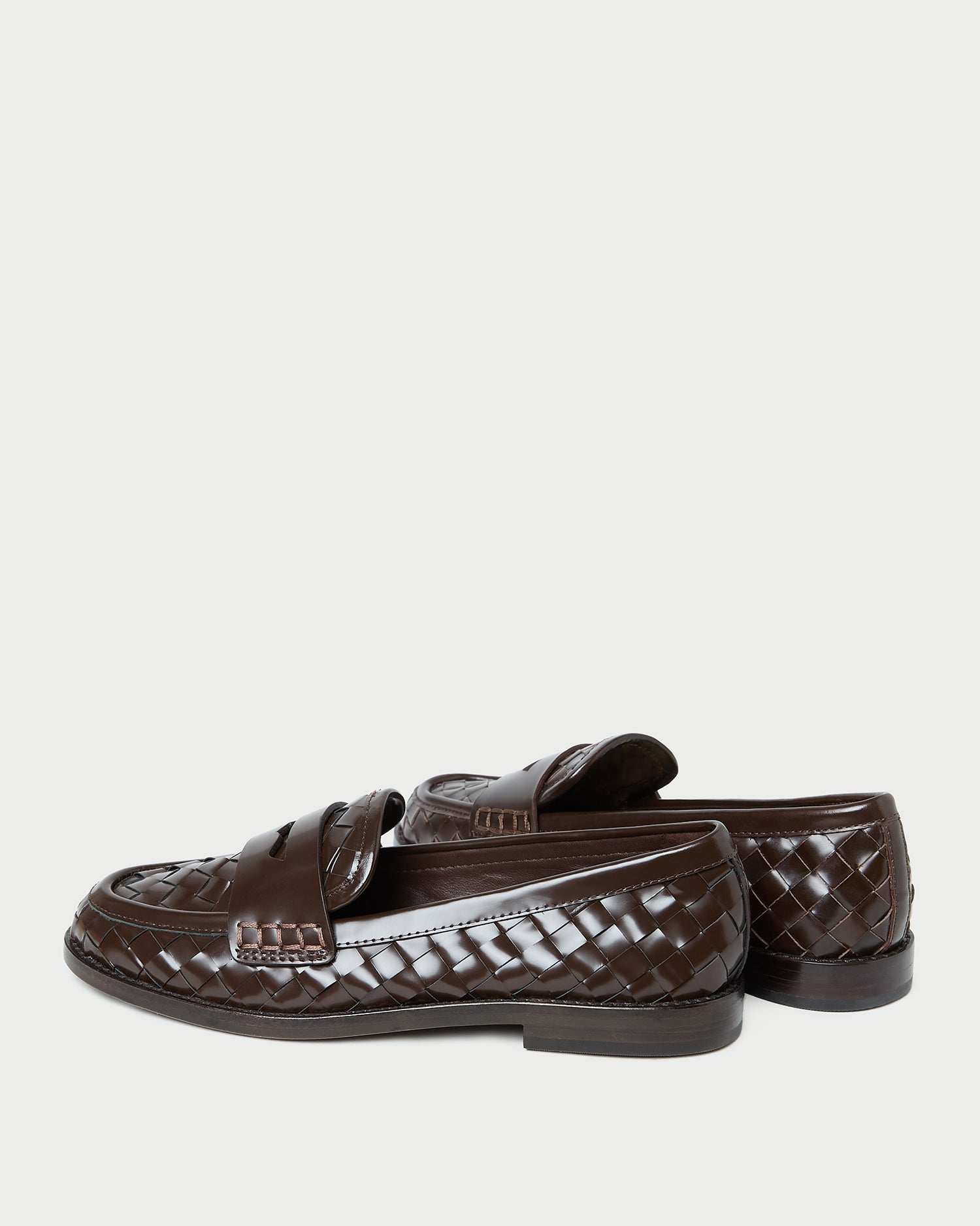 Loeffler Randall Rachel Espresso Woven Leather Loafer