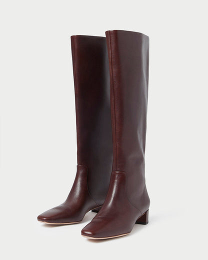 Loeffler Randall Indy Espresso Leather Tall Boot