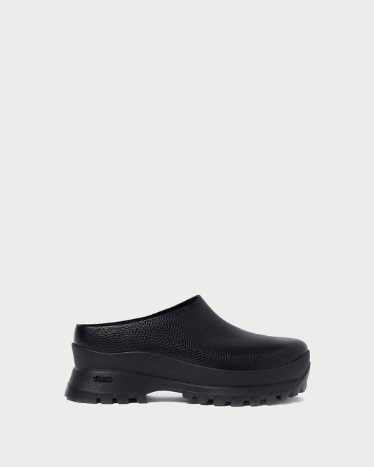 Loeffler Randall Gemma Black Leather Lug Mule