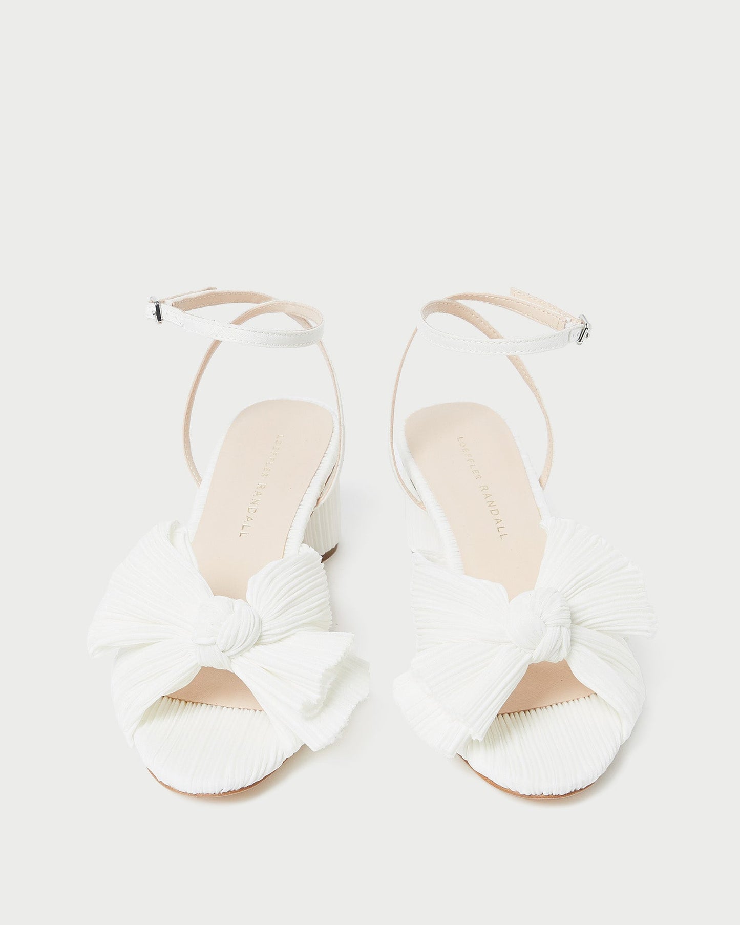 Loeffler Randall Dahlia White Pleated Bow Heel