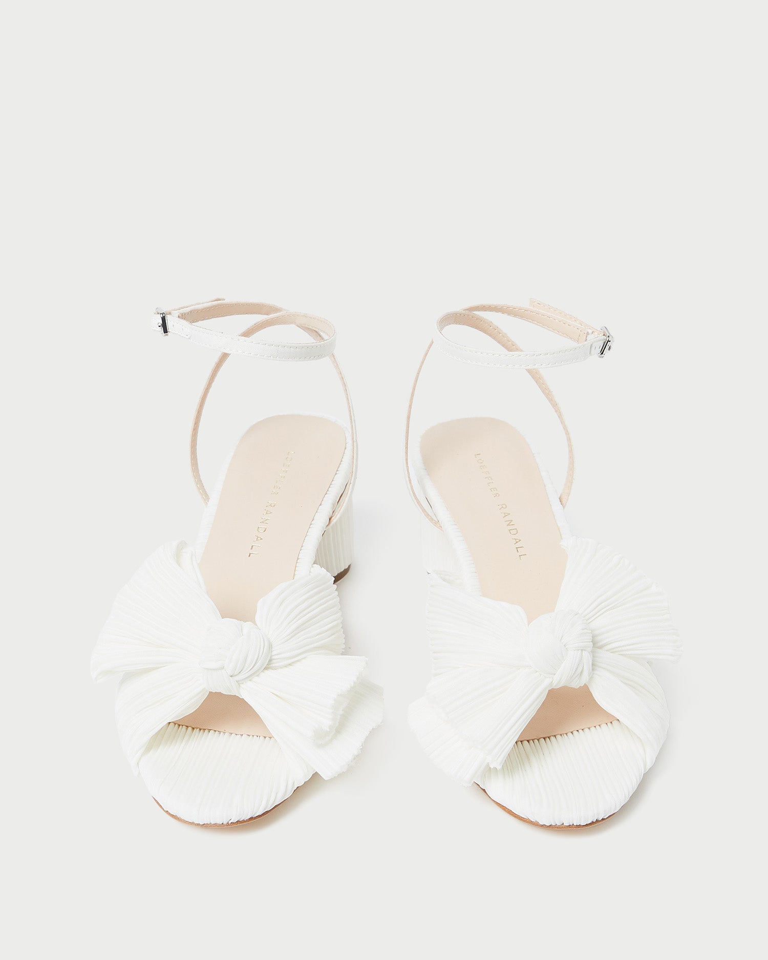 Loeffler Randall Dahlia White Pleated Bow Heel
