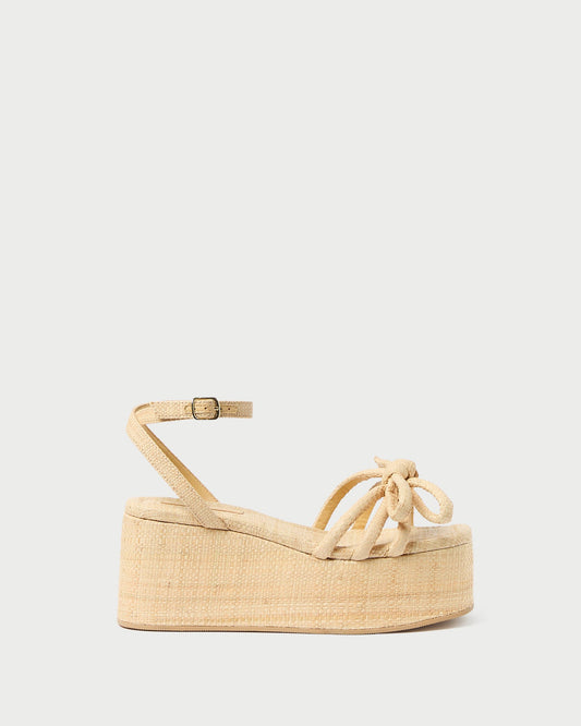 Loeffler Randall Hudson Natural Raffia Platform Sandal