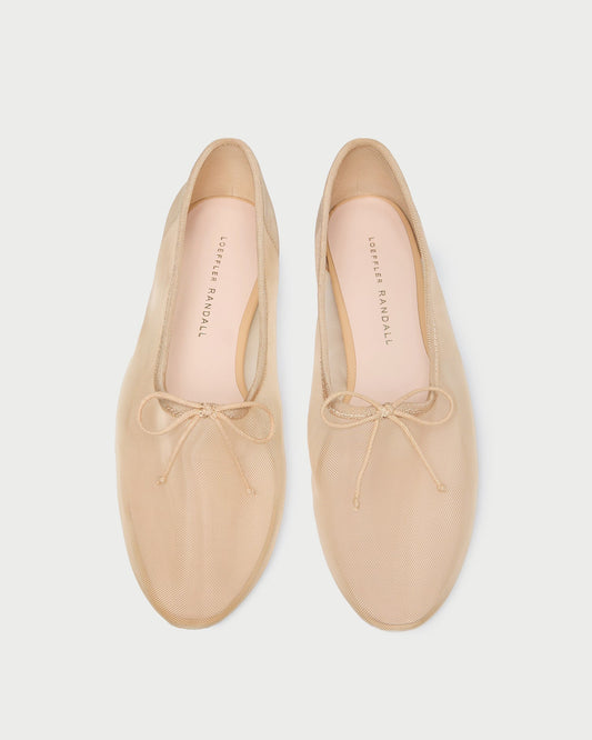 Loeffler Randall Landon Caramel Mesh Ballet Flat