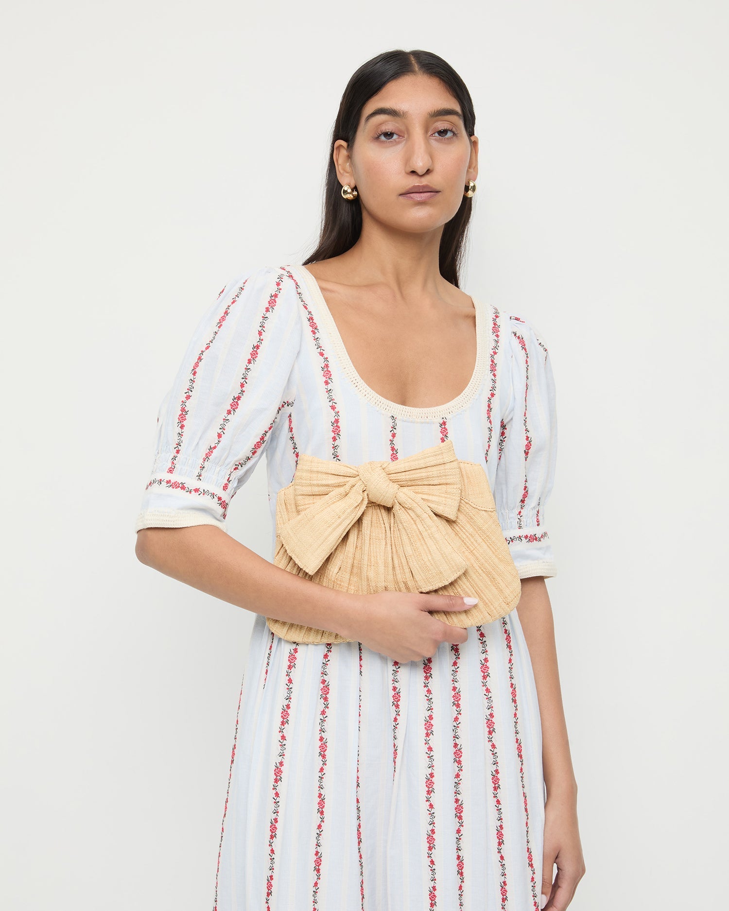 Loeffler Randall Rayne Natural Bow Clutch