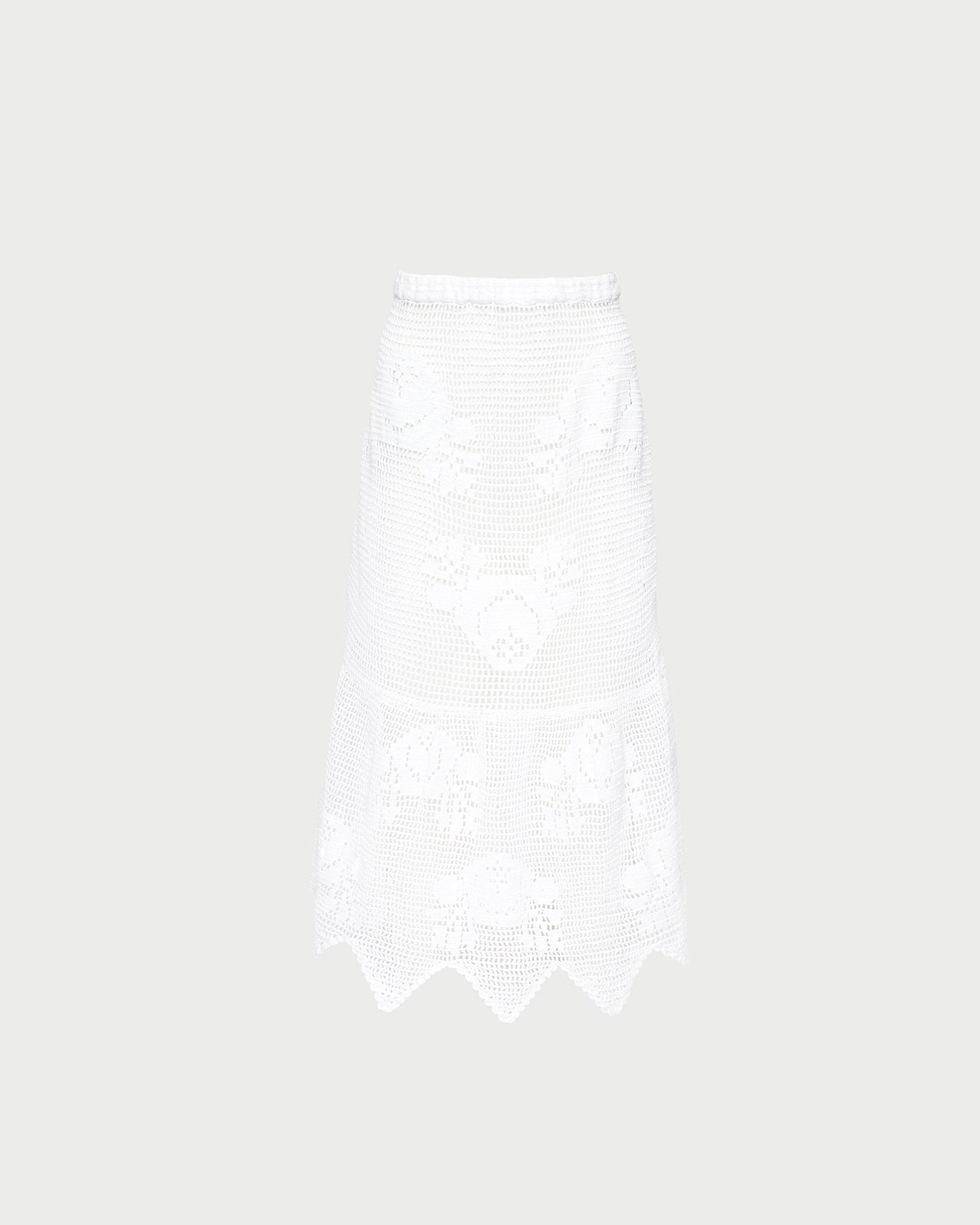 Loeffler Randall Sullivan Cream Crochet Skirt