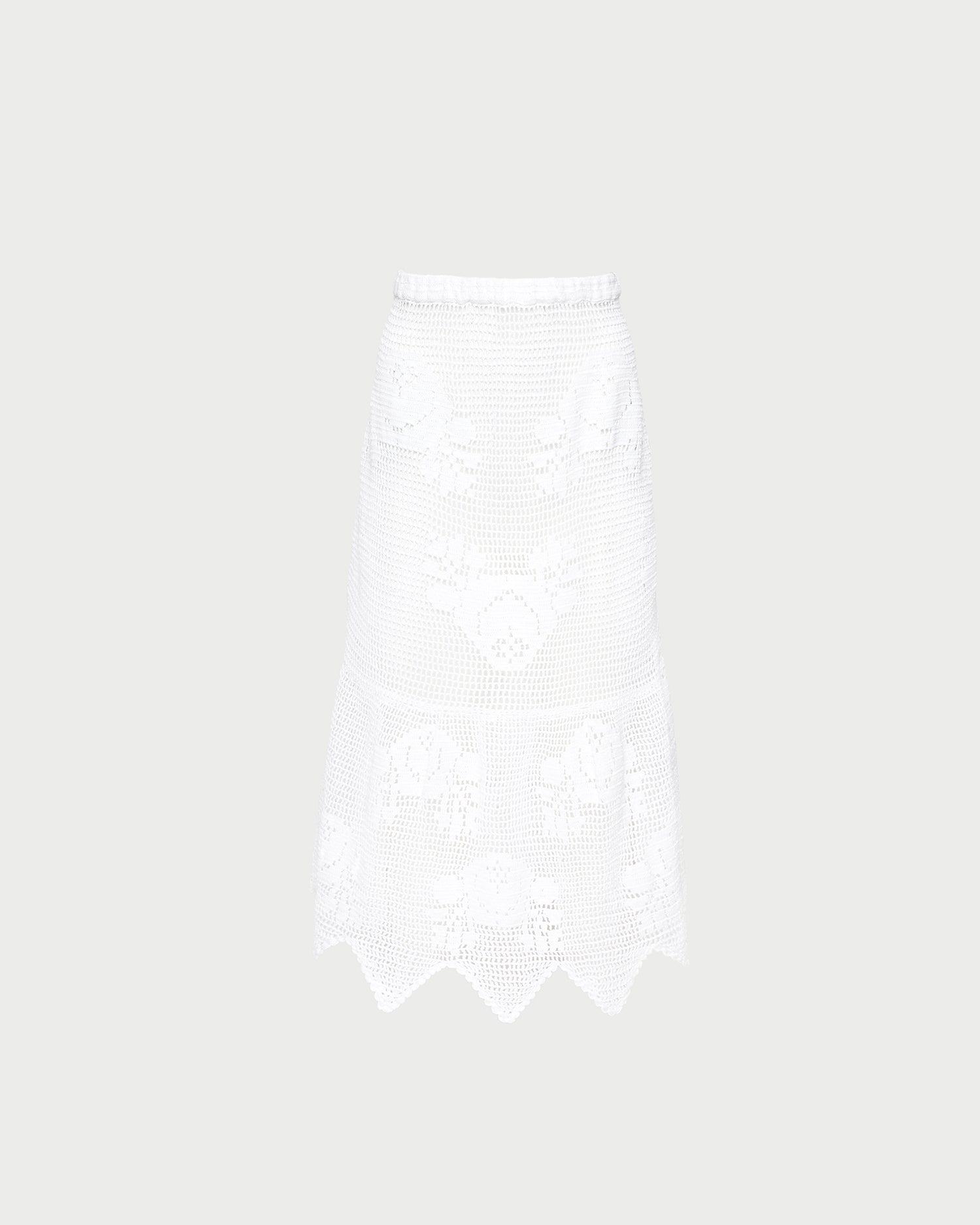 Loeffler Randall Sullivan Cream Crochet Skirt