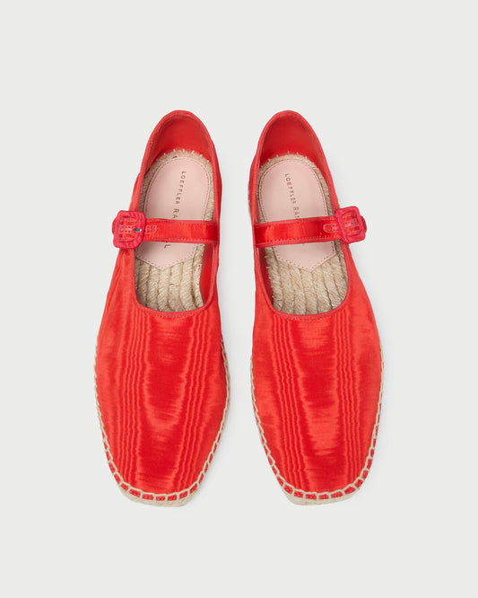 Loeffler Randall Clover Red Moiré Espadrille