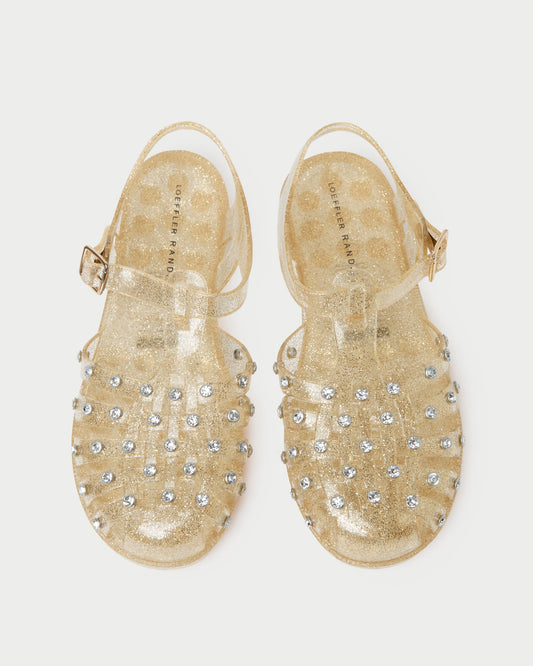 Loeffler Randall Rhys Champagne Glitter Jelly Sandal