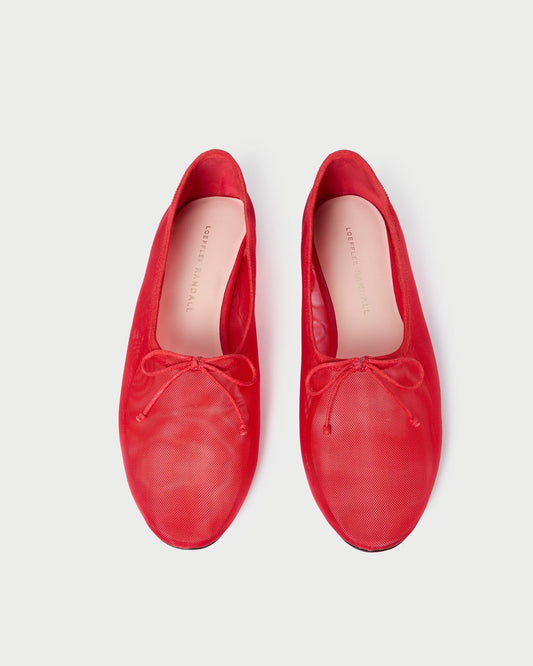 Loeffler Randall Landon Red Mesh Ballet Flat