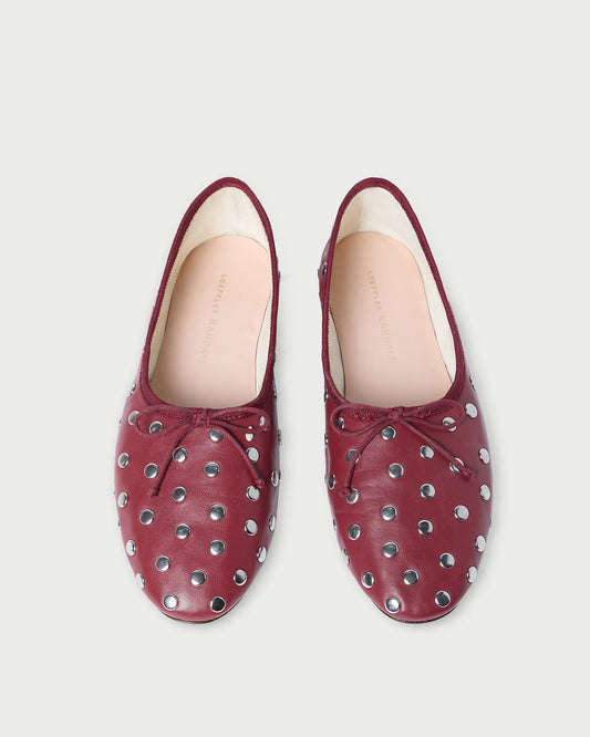 Loeffler Randall Landon Wine/Silver Ballet Flat