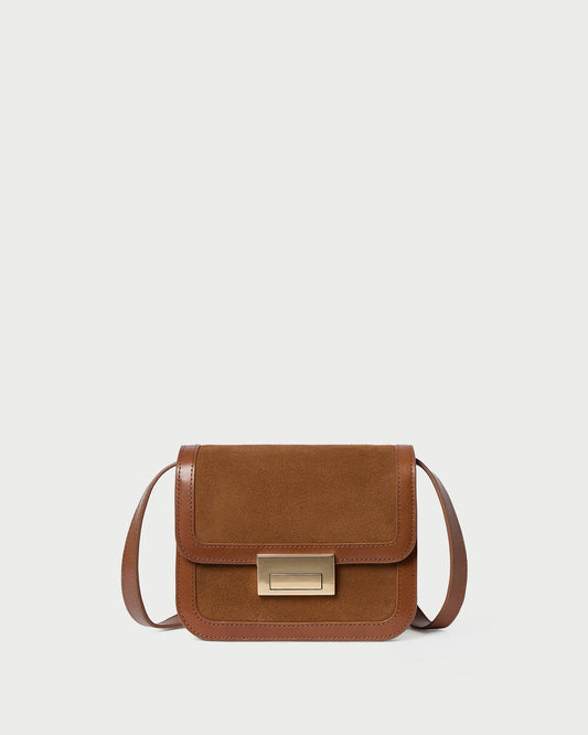 Loeffler Randall Desi Cacao Suede/Leather Crossbody