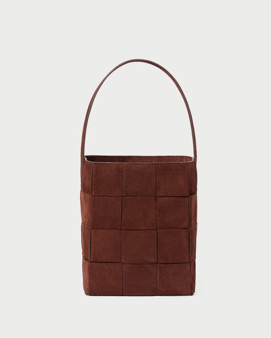 Loeffler Randall Laith Espresso Suede Bucket Bag