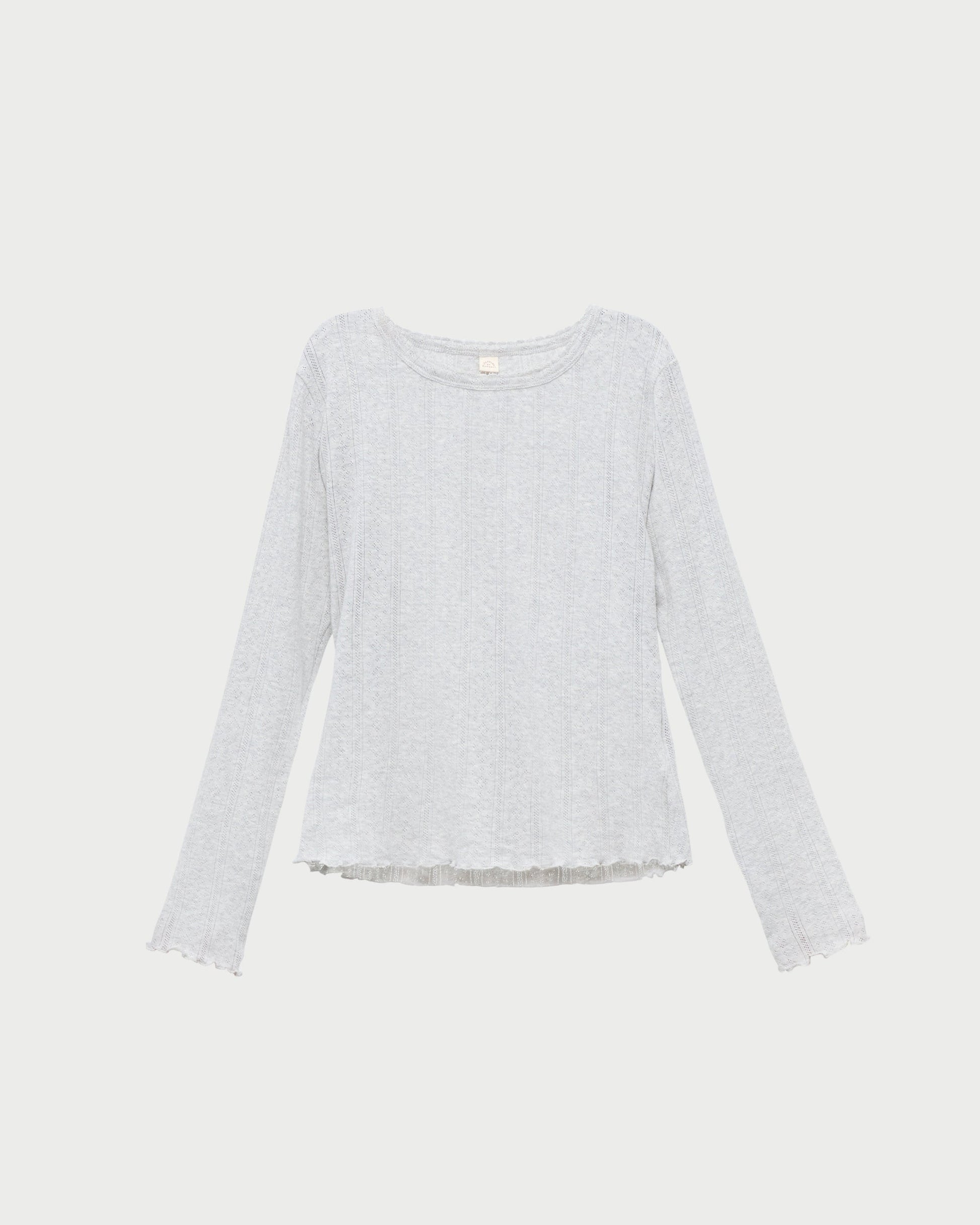 Loeffler Randall Lolo Pointelle Long-Sleeve Tee