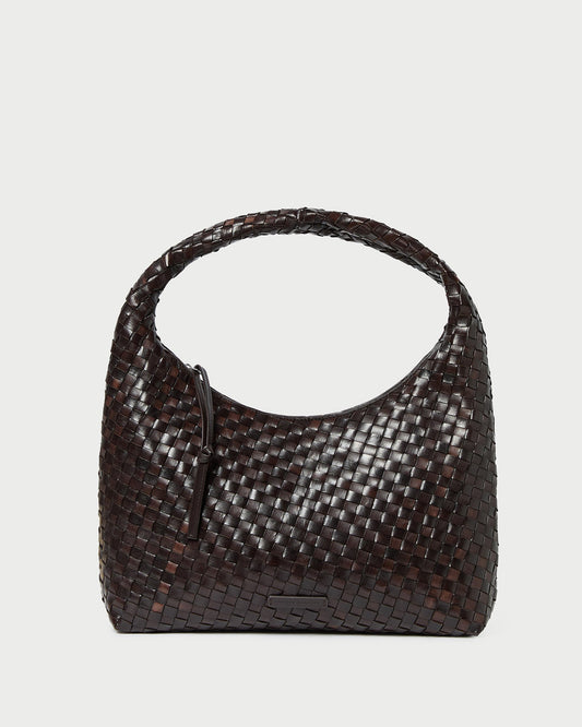 Loeffler Randall Willow Chocolate Woven Hobo Bag