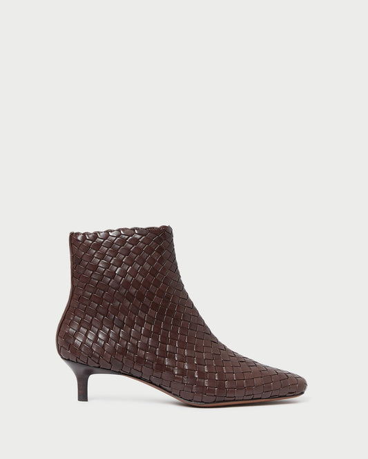 Loeffler Randall Marcella Espresso Woven Ankle Boot