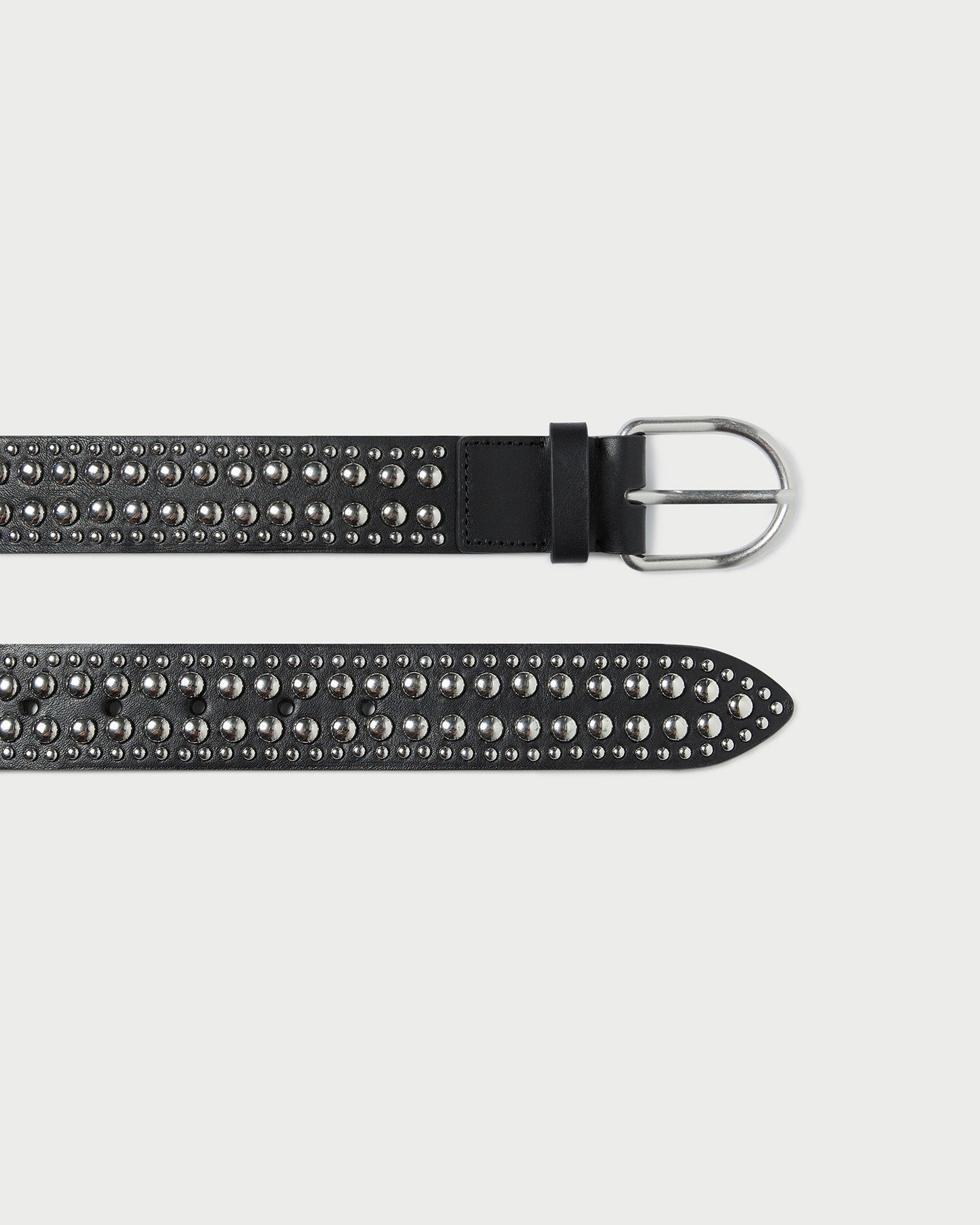 Loeffler Randall Isaac Black/Silver Studded Belt