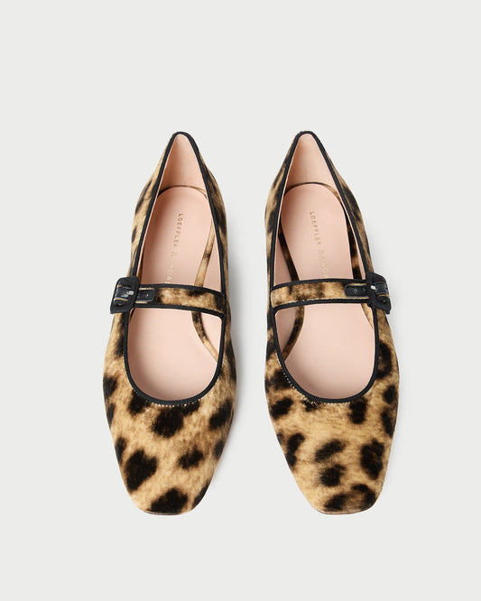 Loeffler Randall Ginger Leopard Velvet Mary Jane