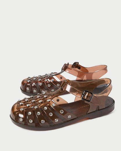 Loeffler Randall Rhys Brown Jelly Sandal