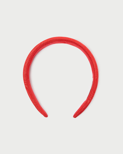Loeffler Randall Marina Red Moiré Puffy Headband