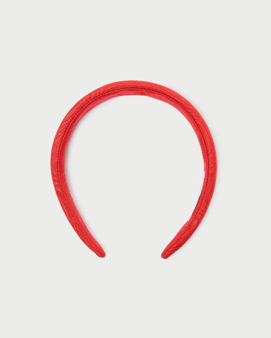 Loeffler Randall Marina Red Moiré Puffy Headband