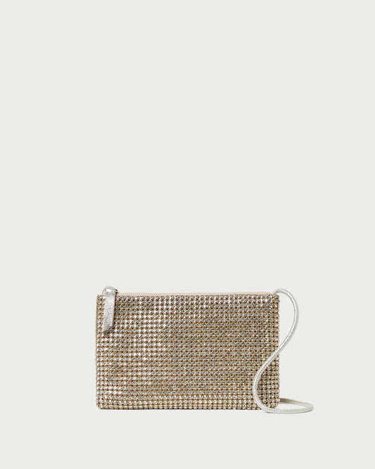 Loeffler Randall Yasmine Gold Diamanté Crossbody